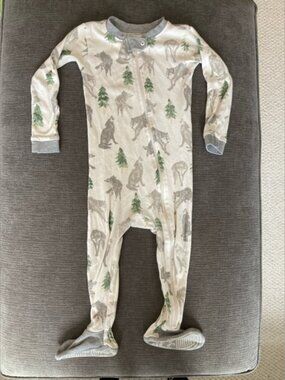 Lot of three (3) boy/girl - 24M toddler Burt’s Bees footie pajamas